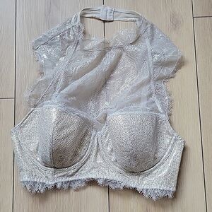 Victoria's Secret Silver Lace Bra
